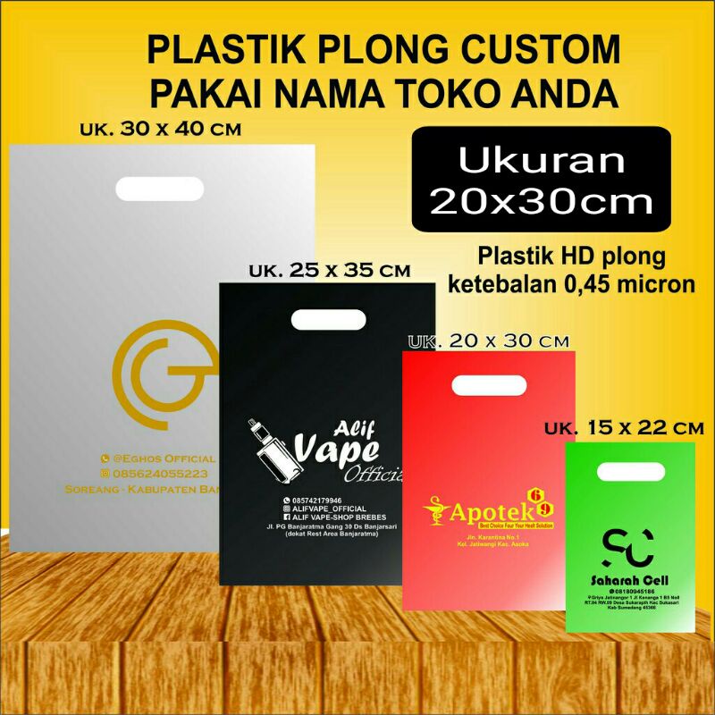 Jual Uk20x30cm Plastik Sablon Custom Hd Plong Indonesiashopee Indonesia 1580