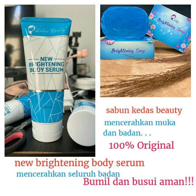 Sabun Kedas beauty Pemutih Muka Perawatan Kecantikan Badan dan Wajah BPOM ORIGINAL-Sabun+Serum