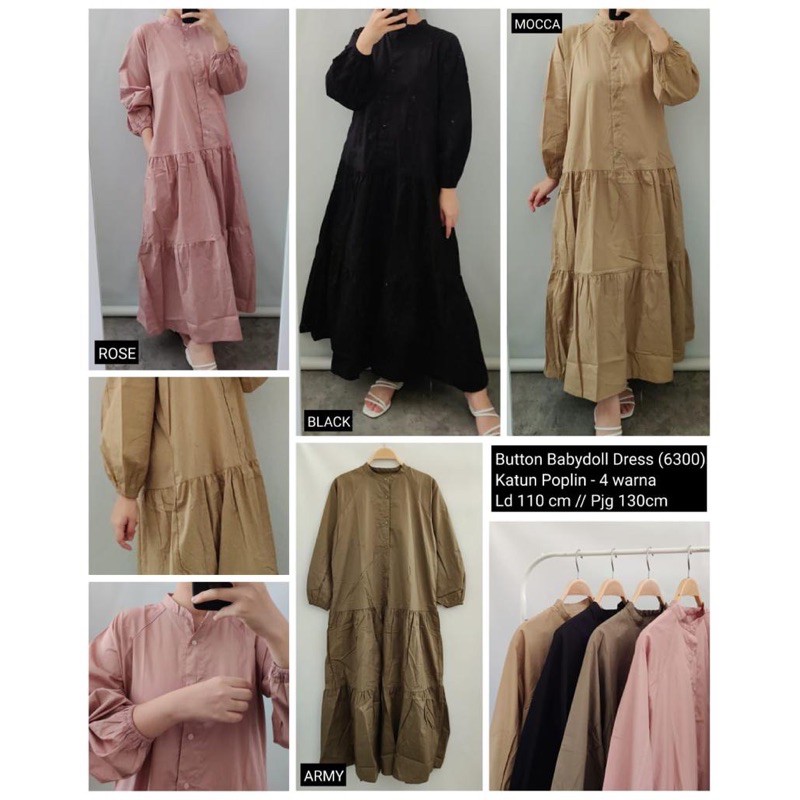 Dress Babydoll Korea (model kancing)