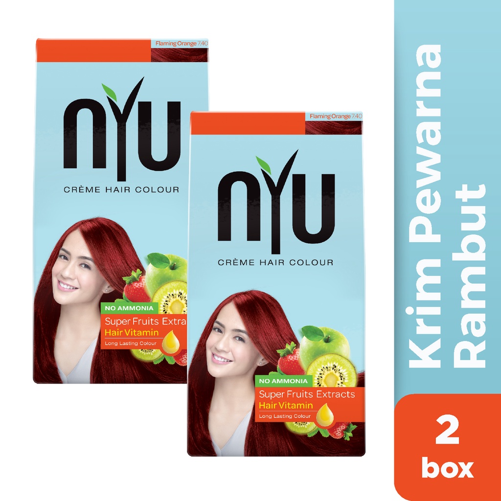 NYU Creme Hair Colour Flaming Orange x2 - Pewarna Rambut