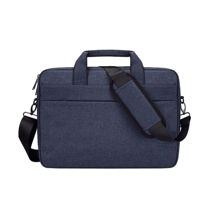 Tas Laptop 14 inch Softcase Sleeve  Slempang Macbook waterproof - Dark blue