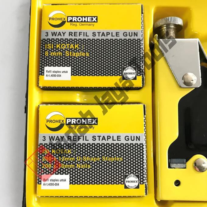 

Baru Staples Gun Tacker Prohex 3 In 1 / Staple Jok Tembak Hekter 3 Way Dijamin Ori