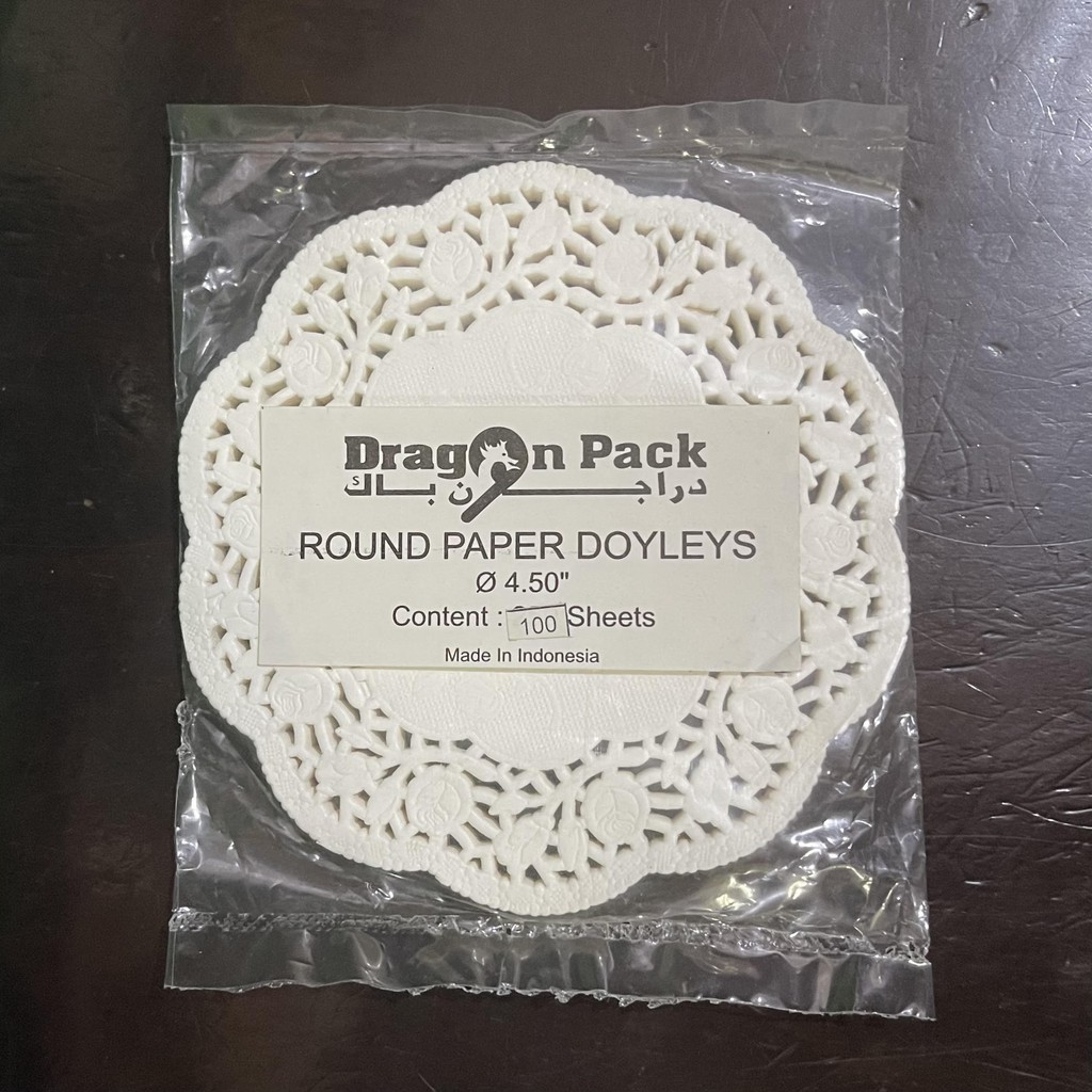 Renda Bulat Toples - Round Paper Doyleys 4.5&quot; isi 100lembar