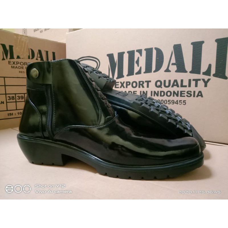 SEPATU KULIT PRIA PDH POLRI TNI SECURITY