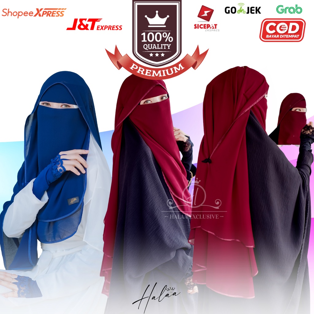 NIQAB CADAR HADRAMAUT / BUTTERFLY / CADAR SIFON SILKY SIFON PREMIUM