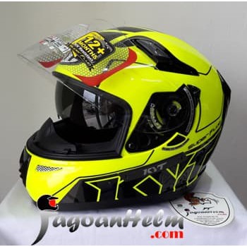 KYT Helm K2 Rider Fluo Super FLUO #1 FullFace Ringan