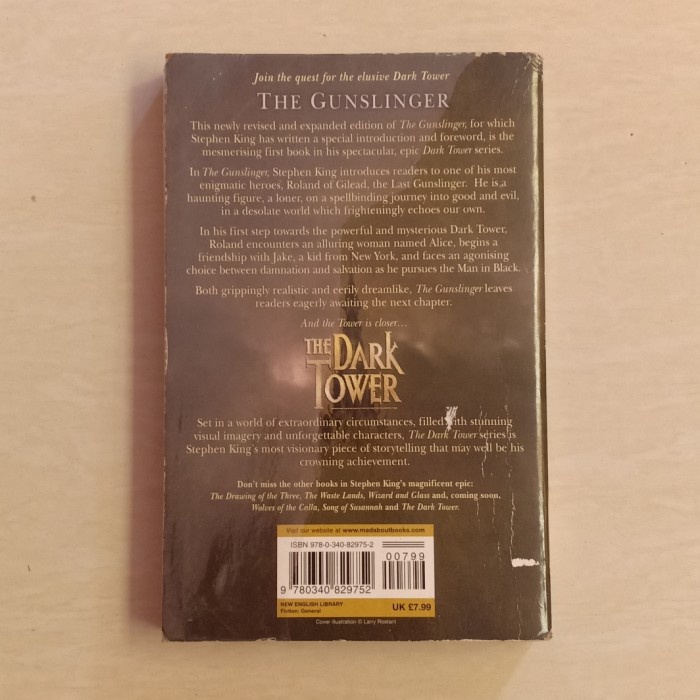 SALE STEPHEN KING-THE GUNSLINGER-THE DARK TOWER 1-ENGLISH.