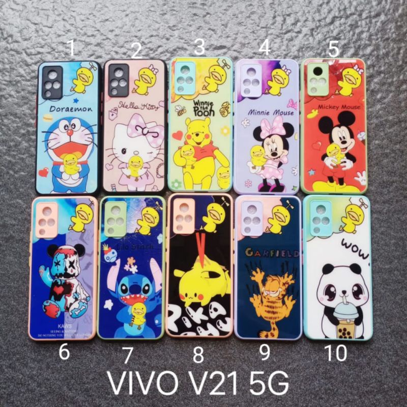 Case gambar Vivo V21 5G motif cewek ( 3 motif ) soft softcase softshell silikon cover casing kesing housing