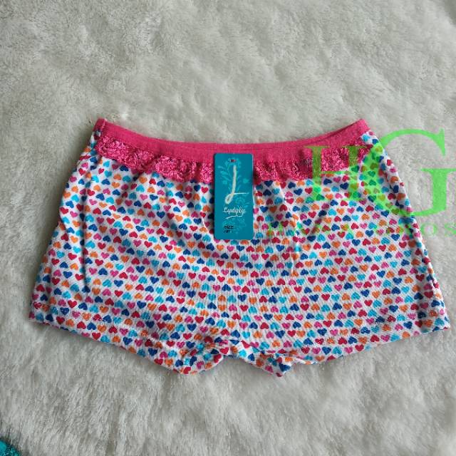 CD BOXER WANITA LIDILY MOTIF MODEL BARU LOVE