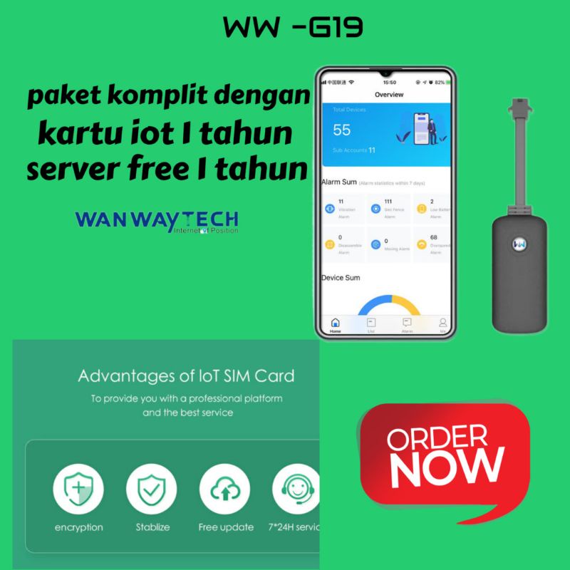 gps tracker g19 waterproof paket komplit