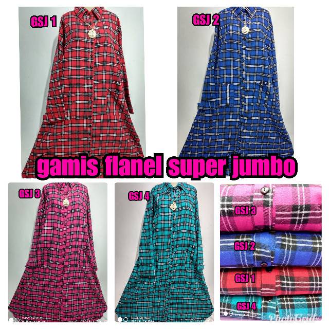 Gamis flanel super jumbo/gamis flanel jumbo/gamis jumbo/long dres jumbo/gamis kotak jumbo/maxi jumbo