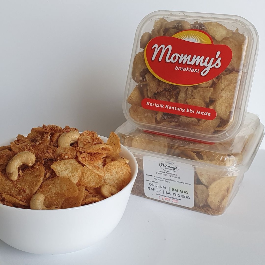 

Keripik Kentang Ebi Mede SaltedEgg 205g X Vegan Fire 115g Mommys Bundling Kid n Mom