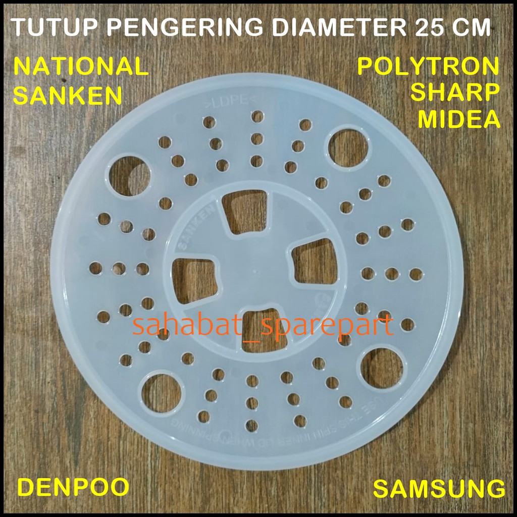 TUTUP PENGERING MESIN CUCI DIAMETER 25 CM BULAT