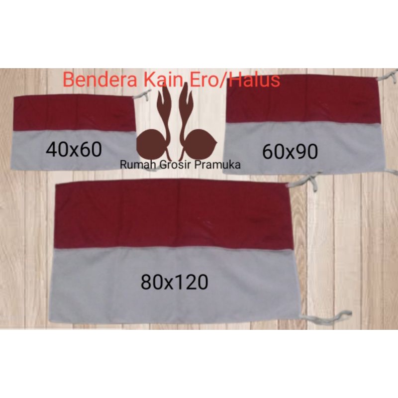 Bendera Merah Putih Kain Halus/Ero Bendera Indonesia (Bijian)