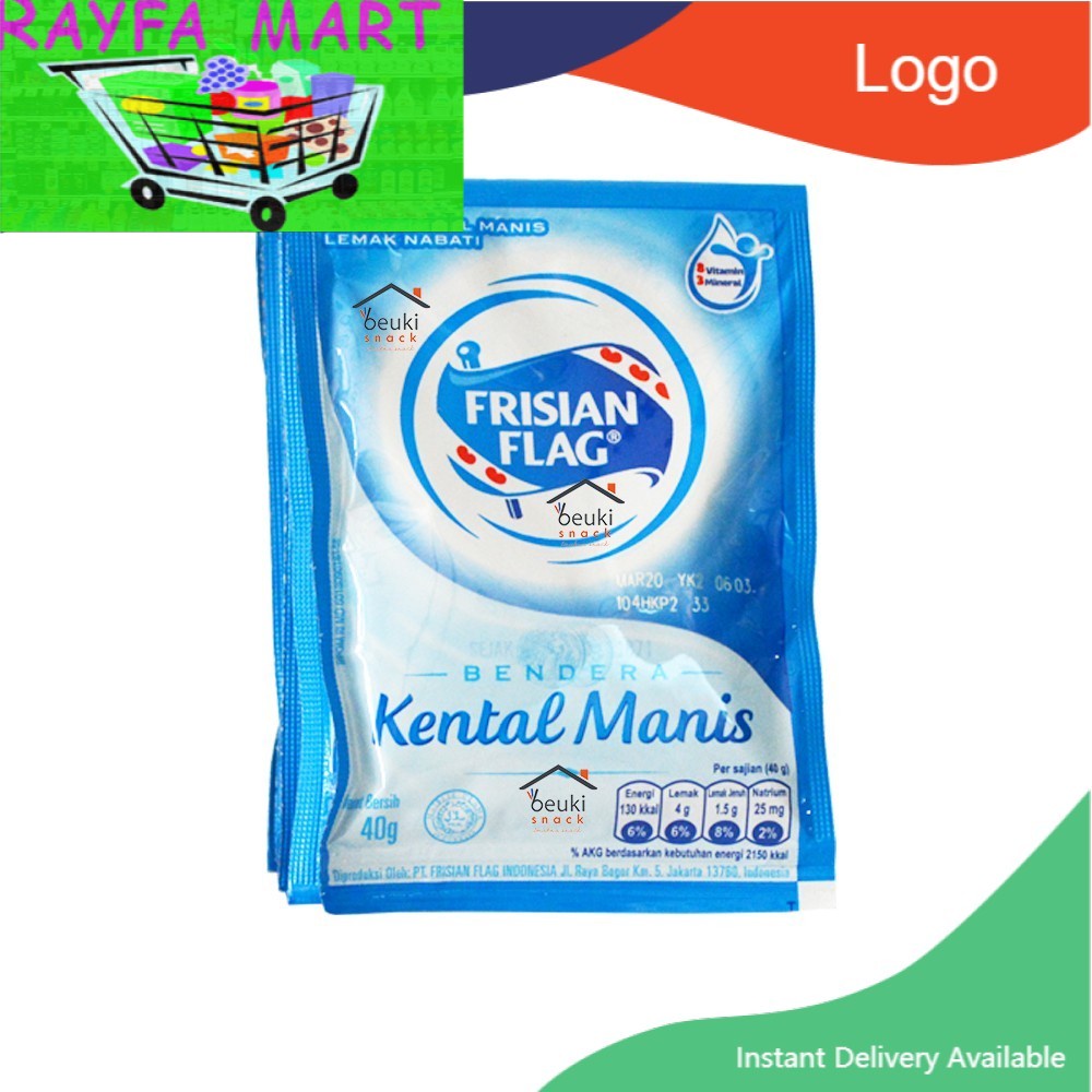 

RENCENG Frisian Flag Susu Kental Manis Susu Bendera Rasa Full Cream - 6pcs x 40gr