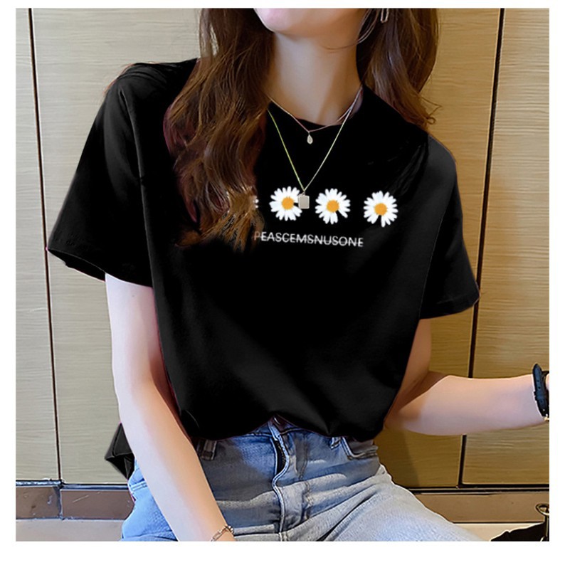 T-shirt Flower Korean Fashion