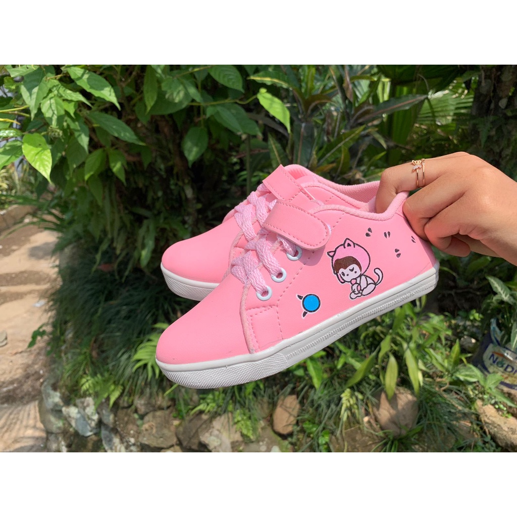 Sepatu Anak Sneakers SP Paper Pink Ukuran 22-35