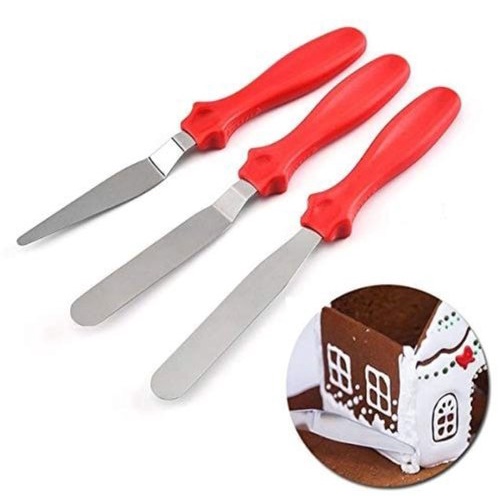 [BISA COD] PROMO Pisau Set Isi 3 Pcs Berbagai Model Stainless Murah Terjangkau Knife Set Spatula Kue Polesan Sodet Kue Alat Baking Pisau Dapur Pisau Roti Pisau Kue Serokan Sodokan Berkualitas