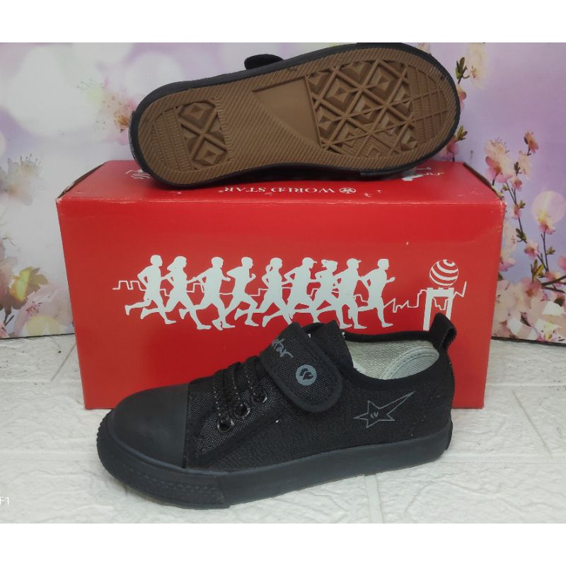 SEPATU NB WORLD STAR ALL BLACK 26-30 &amp; 31-35 harga murah meriah