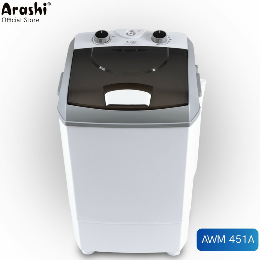 Arashi Mesin Cuci Mini Portable 1 Tabung AWM 451A 451 A - 4,5 Kg link ekspedisi