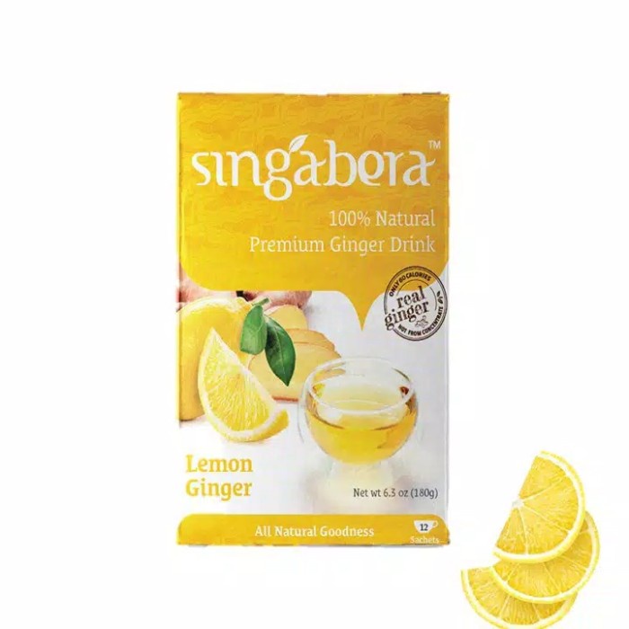 

SINGABERA PREMIUM LEMON GINGER DRINK (JAHE LEMON) 12 SACHET (BERKUALITAS)