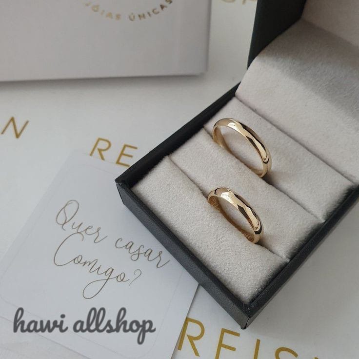 Cincin Titanium Cincin Couple Pria Wanita Rings Kawin Tunangan Soulmate