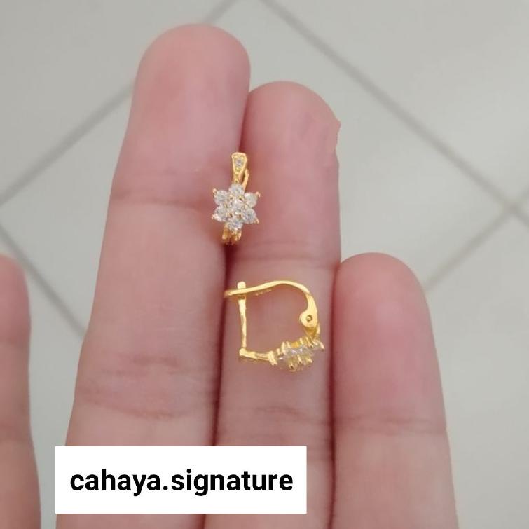 O8H3 ANTING JEPIT DEWASA PERAK 925 LAPIS MAS B0B