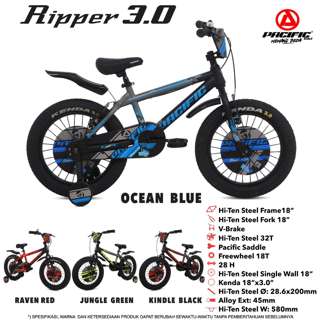 Sepeda BMX Pacific 18" RIPPER 3.0 (ban 3.0)