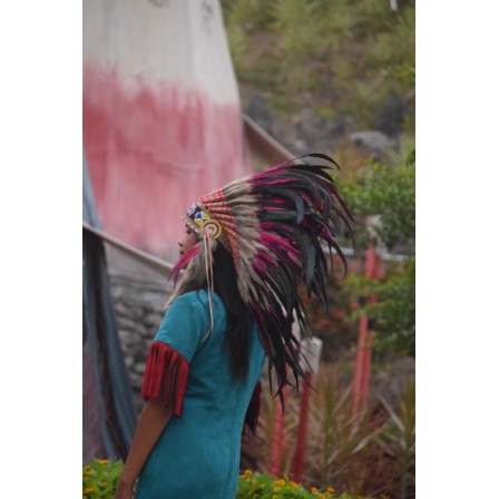 TOPI INDIAN-INDIAN HEADDRESS SMALL MONTE AYAM MERAH