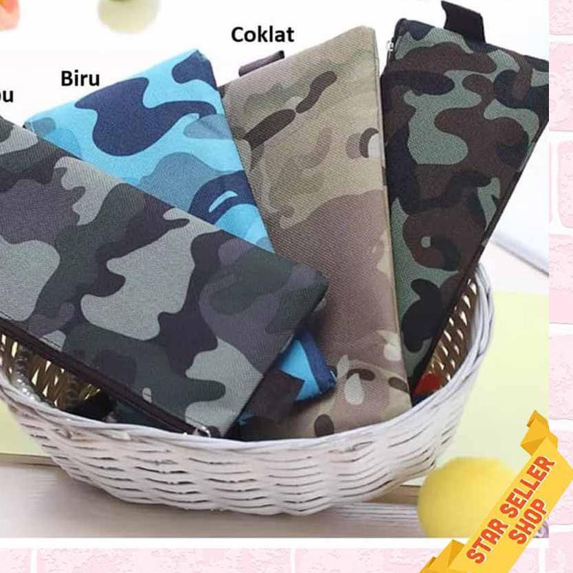 11.11gh-353 Tempat Pensil Army Pattern / dompet kosmetik / tas kosmetik / tempat alat tulis/ dusgrip