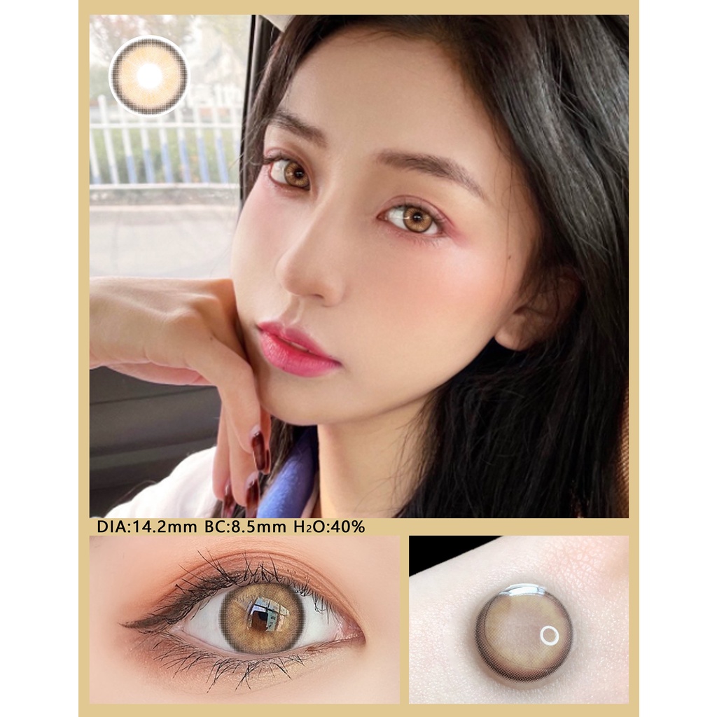 1 Pasang Lensa Kontak Warna Diameter 14-14.5MM Lensa Kontak soflen soflens softlens soflen mata soflens hitam soflens grey