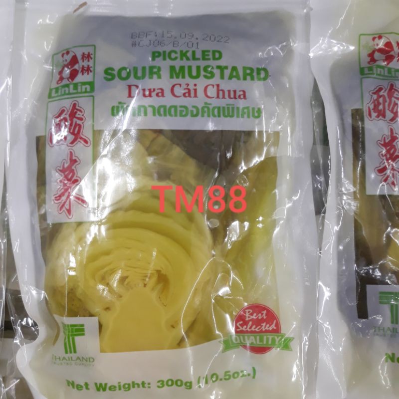 

LINLIN PIKCLED SOUR MUSTARD/ACAR SAWI PRODUK THAILAND 300 Gram