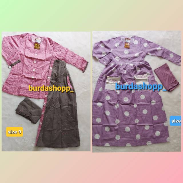 BAJU MUSLIM ANAK DANNIS PEREMPUAN SIZE 9