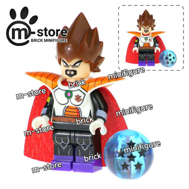 lego dragon ball king vegeta minifigure