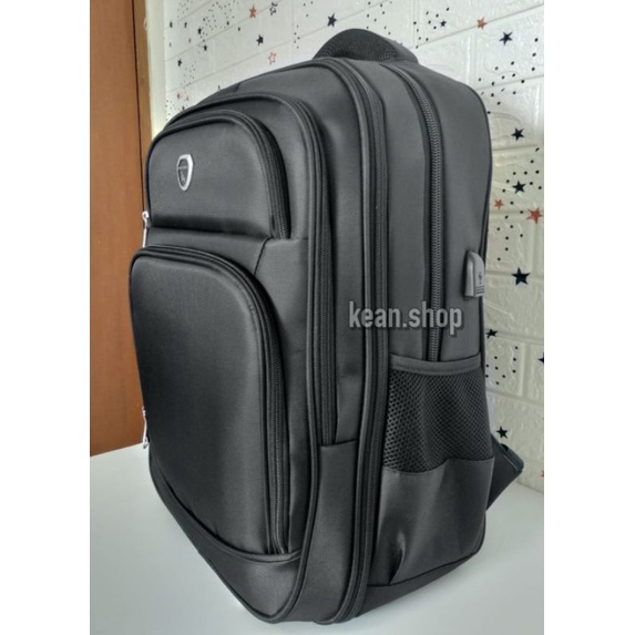 POLO GIVES 20 Inch Tas Ransel Jumbo Pria Ransel Kerja Polo Original Import + Usb Port + raincover