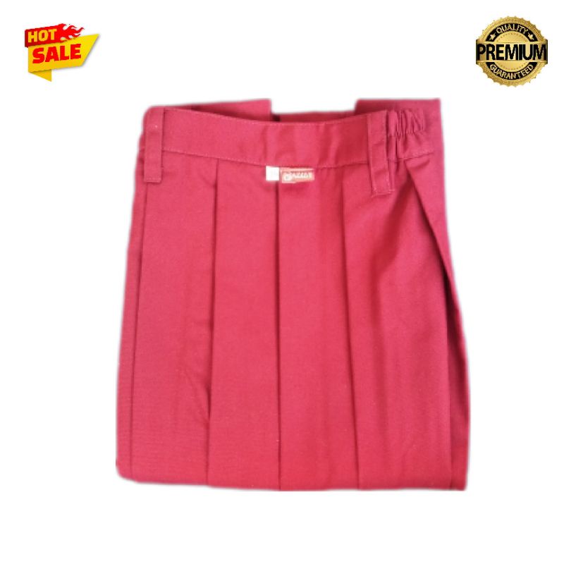Rok SD merah Pendek Bahan FAMATEX / Rok Merah / Rok Rempel SD