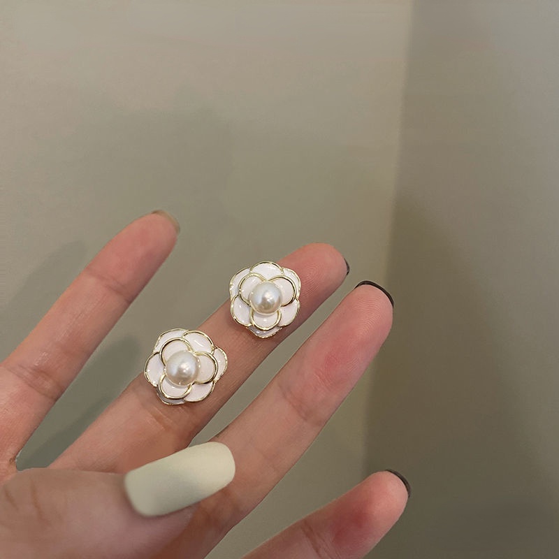 Anting Tusuk Bunga Camellia Mewah Untuk Wanita