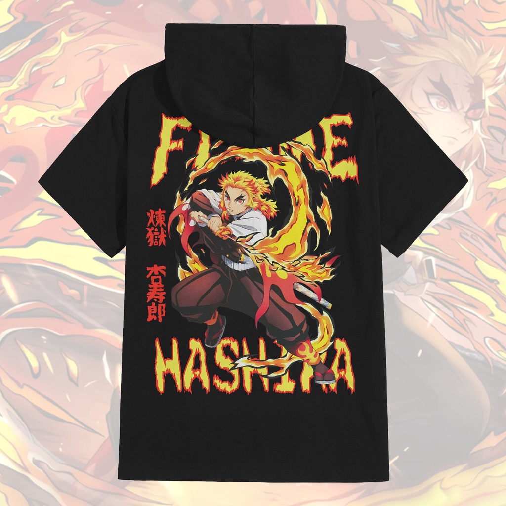 T-shirt Hoodie Rengoku Flame Hashira Anime Manga Premium Unisex