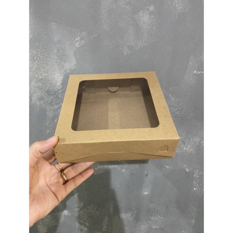 

Kraft Brownies Box +Wraping size 18x18x5 22x22x5(khusus buat packging kue)