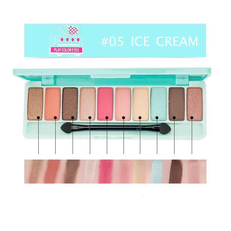 [10 COLOR] LAMEILA Eyeshadow Palette Play Color Eyes 10 Warna Color Eye Shadow