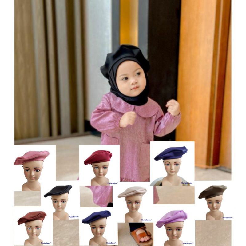 Sefastore20 / Topi baret anak wanita Topi baret Topi anak topi baret polos topi polos anak wanita