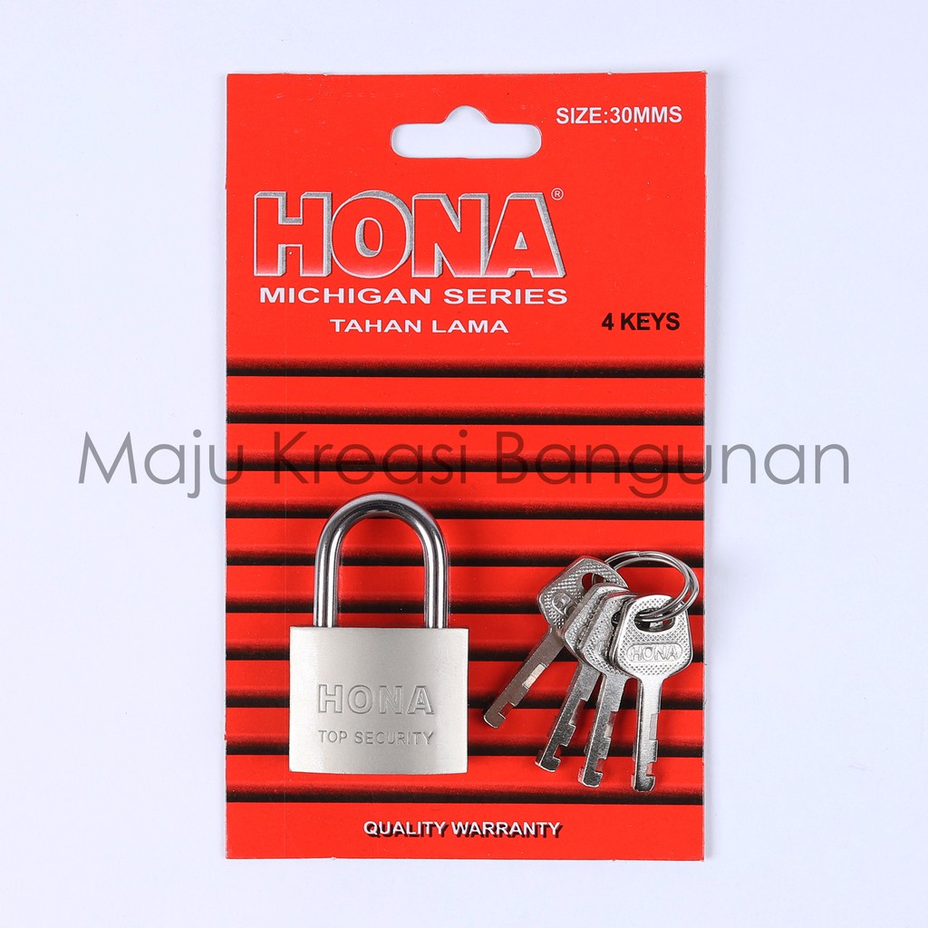 Gembok HONA 30mm Panjang Pendek Besi Baja Pagar Rumah Padlock 30 mm 30mmL 30mmS