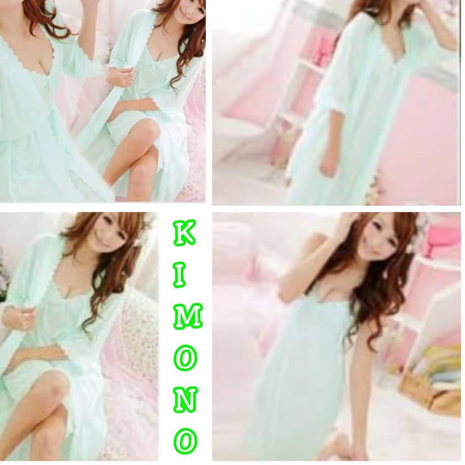 hokyfashion BAJU TIDUR KIMONO SATIN IMPORT TER+ INNER DALAMAN ~