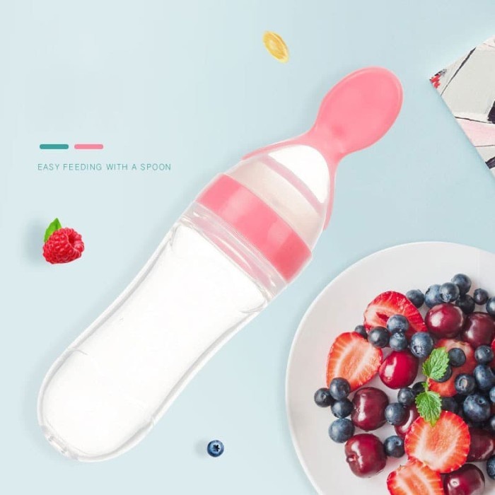 Botol Sendok Makan Bayi / Peralatan Bayi Botol Dengan Sendok / Botol Makan Bayi Sendok Botol Bayi Bo