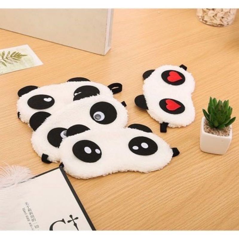 Penutup Mata Motif Karakter Panda Sleeping Eye Cover Cute Panda Kacamata Tidur Lucu