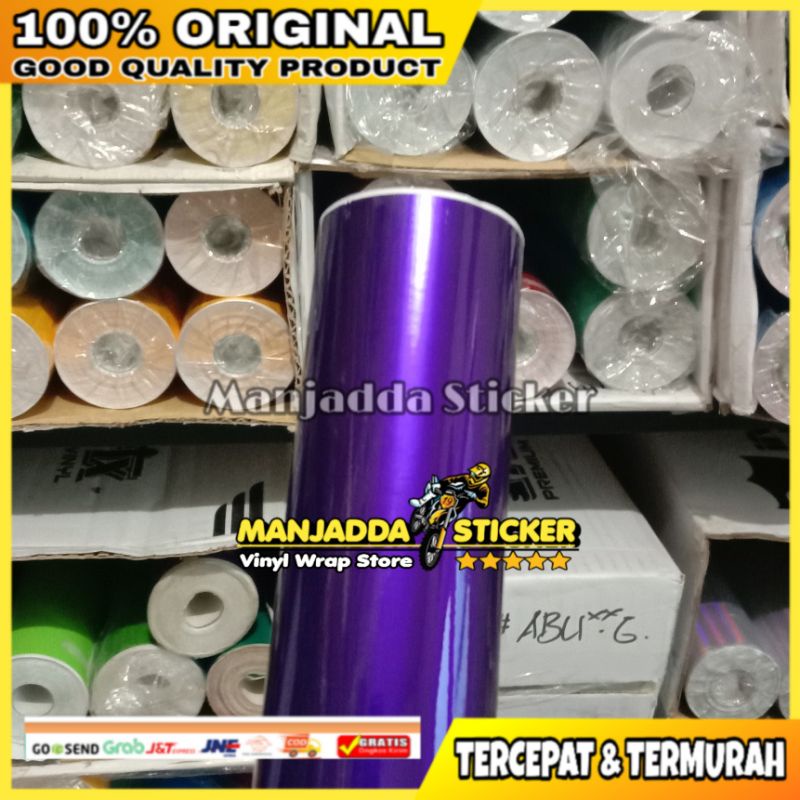 STIKER SKOT MOTOR WARNA UNGU METALIC CANDY SUPER GLOSSY