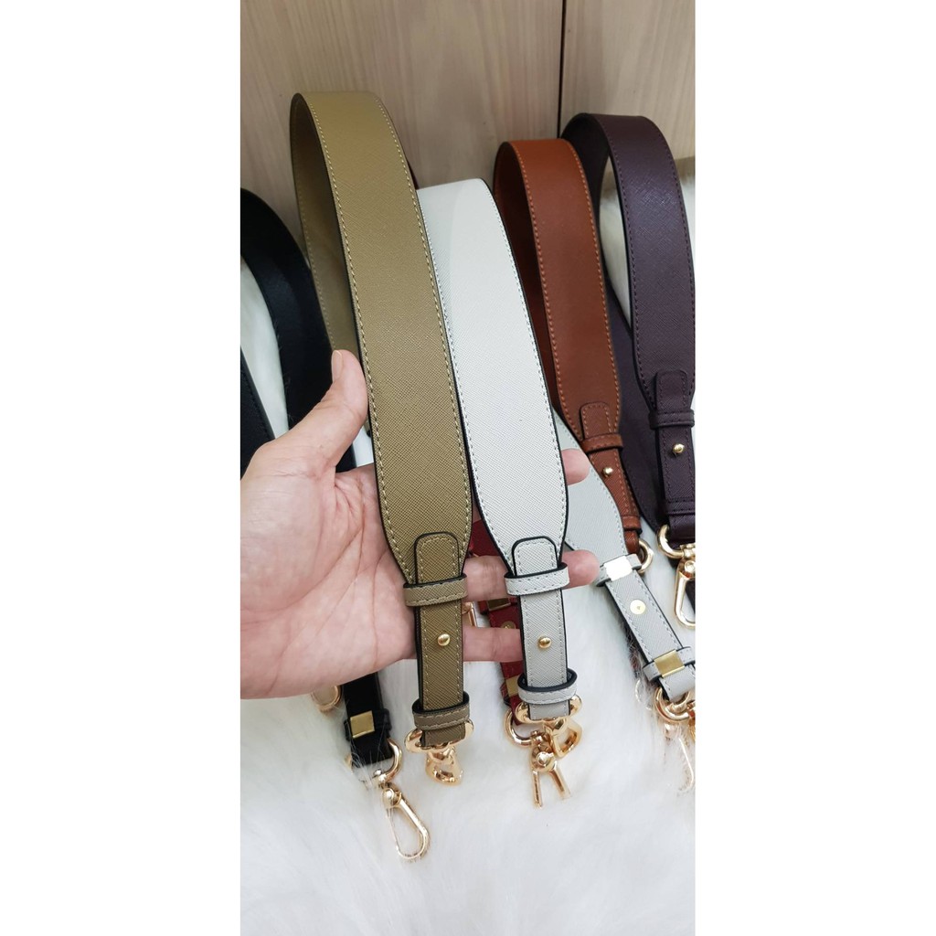 bag strap adjustable MK Short saffiano PU leather 73 83cm tali tas pendek strap tas sha