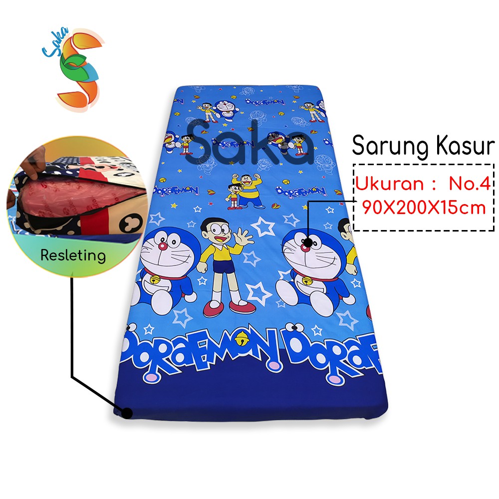 Sarung Kasur | Sprai Resleting | Promo | Murah | N0 4 (90x200x15) - Karakter