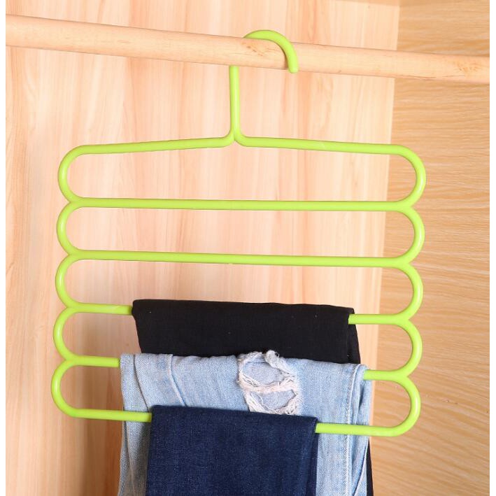 Retaily HL0048 Hanger Baju Susun 5 in 1 Anger Plastik Gantungan Jilbab Handuk Serbaguna