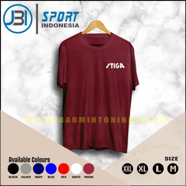 Kaos Tenis Meja Stiga PINGPONG Murah Asli Katun 30sLo